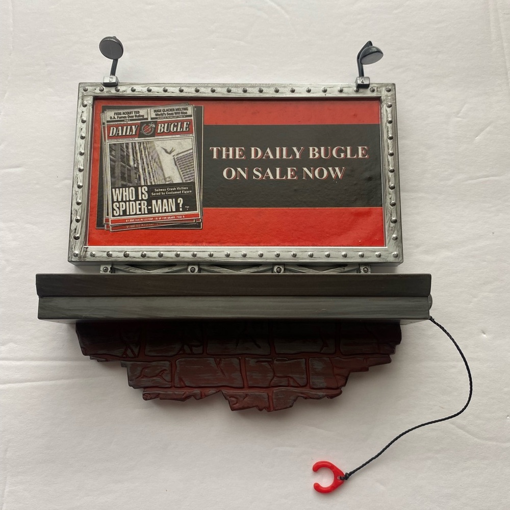Spider-Man 2003 vintage Bugle sign display base wall mountable